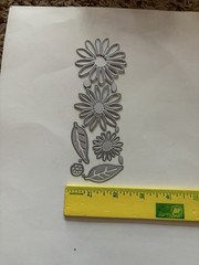 Die Cuts Flowers And Geometric Shape 2 Sets Of Flowers W/ Leaves Brand New!