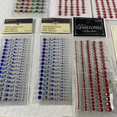 Lot of 13 Stickers Dots & Gemstones Multi Color Crafts Cardmaking Scrapbook