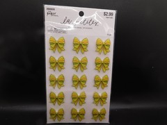 The paper studio la petites Softball Bows 3D stickers 15pc