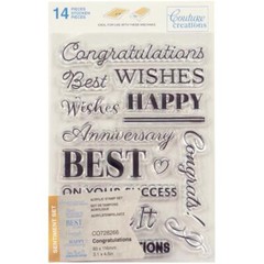 Couture Creations ACRYLIC STAMP SENTIMENTS – CONGRATULATIONS