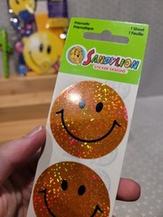 Vintage Smiley Face Sandylion Sticker Stationery Kit Floaty Paperweight Pen Lot
