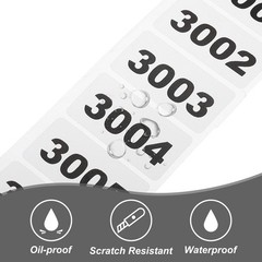 1Roll Inventory Number Sticker 1.6×0.8″ 3001-4000 Consecutive Number Sticker