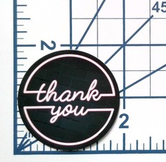 Neon Thank You Sticker Vinyl Die Cut Scrapbooking Journal Decor
