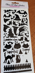 2 RARE Stampendous! Class a’Peel HALLOWEEN BLACK CATS/BATS/WITCH HATS Stickers