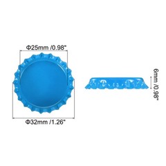 50 Pcs 1″ Sky Blue Bottle Caps Double Sided Printing Bottle Caps for DIY Craft