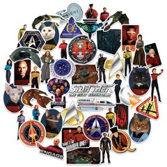 STAR TREK THE NEXT GENERATION DIE CUT VINYL 50 CT STICKER PACK