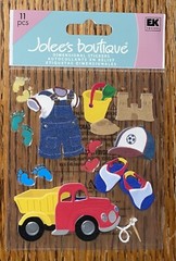 RARE JOLEES TODDLER BOY TOYS Sand Castle Bucket Truck Beach 3D Scrapbook Sticker