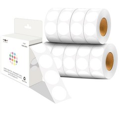 Yellow Coding Labels, 10000 Stickers, 1 Inch Round, 10 Rolls