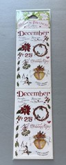 Susan Branch December Christmas Colorbok Stickers 2 Sheets Sealed Pack VTG Rare
