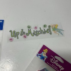 Disney Tinker Bell Scrapbook Lot of 3 Embellishments Shakerbox Castle Stickers