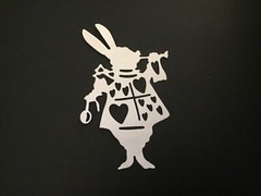 Alice in Wonderland Rabbit die cut embellishments 5 Pcs 4″ x 2-3/4″ Choose color