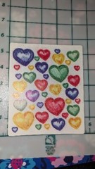 Vintage Stickers Paper Reflections Hearts Matte Finish 1 sheet