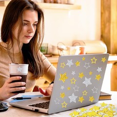 768Pcs Glitter Star Stickers Foam Stickers Small Large Stars Shape Stickers Self