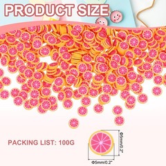 Polymer Clay Slices, 100g Grape Slice Fruit Art Slices, Rose Red