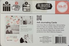 Daisy Journaling Cards 18 4×6 Double Sided We R Memory Keepers Cardstock Pad