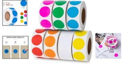 3500 Round Colored Stickers – 7 Color Options for Crafting & Labeling Solutions