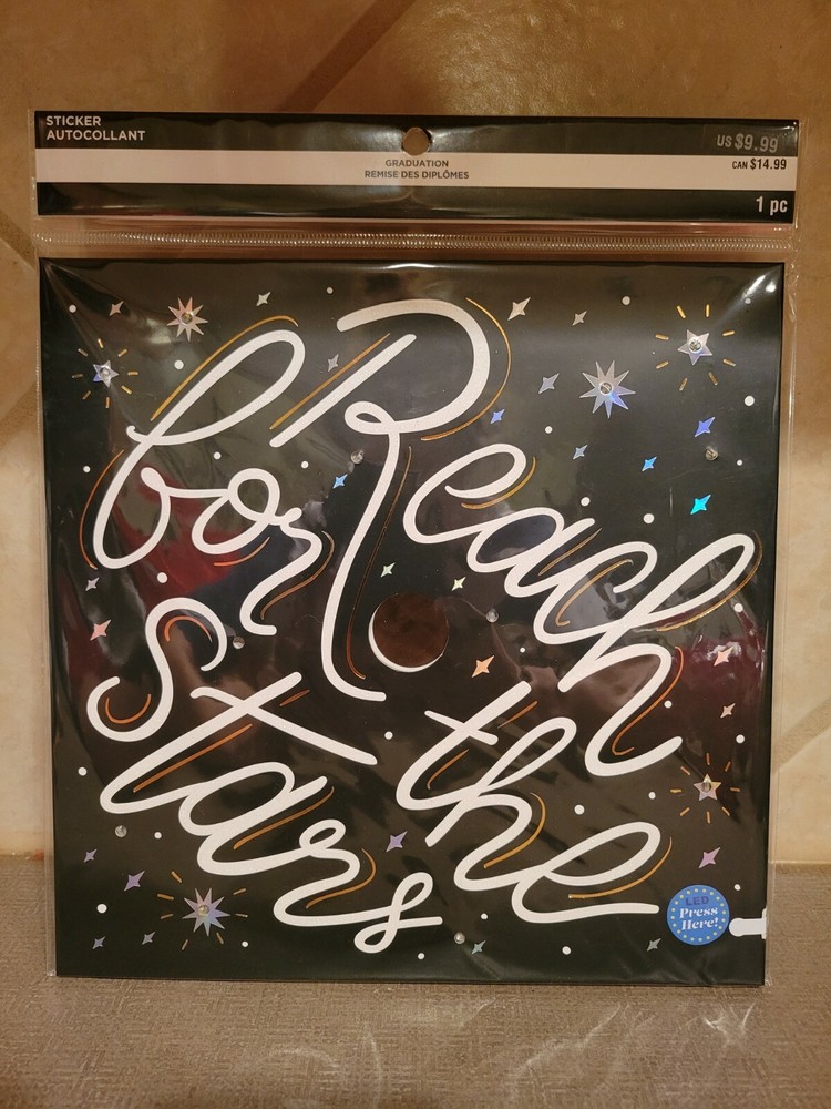 Graduation Cap BLING STICKERS – Reach for the Stars – 1 pcs