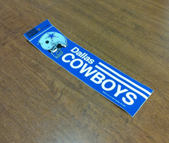 Vintage Dallas Cowboys ASCO NFL Bumper Sticker Unused