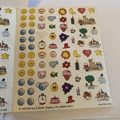 1996 Binney & Smith Vtg Stickers Animals Smiley Faces Diary Seasons McDonalds