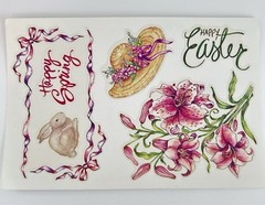 Vintage PSX Designs Stickers SET of 2 Sheets 4″X6″ Lillies/Easter NEW!