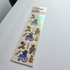 VTG Sandylion Sticker Designs Bears Hurt Wheelchair Mother Of Pearl 1990 NIP