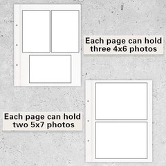 Vienrose 120 Sheet Photo Album Refill Pages Self Adhesive 9×11 for 3 Ring Binder