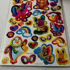 168pc Rainbow Stickers Unicorn Cat Dog Dolphin Paw Prints Hearts Art Skills