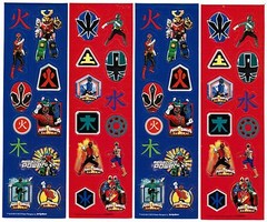 4 Sheets POWER Rangers Samurai Stickers!