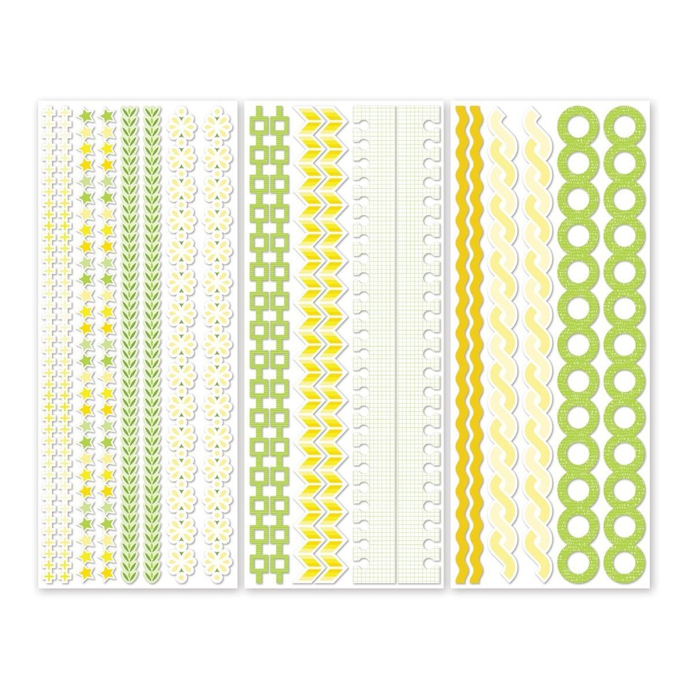 Creative Memories Totally Tonal Yellow & Green Duo Border Stickers
