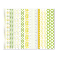 Creative Memories Totally Tonal Yellow & Green Duo Border Stickers