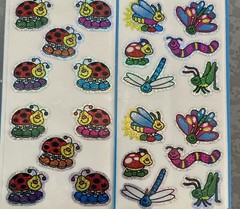 Carson Dellosa Sparkly Prism Bugs Lady Bugs Stickers CD2904 CD 2947 NEW VTG