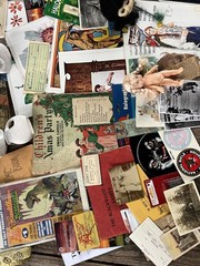 Vintage Ephemera Lot of 60+ Pieces Junk Journal Book Pages Photos altered art