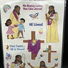 Black Paper Party Easter Stickers 32 Sheets Chocolate Bunny Kids Bundle 4 Packs