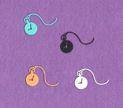 POCKET WATCH large CLOCK die cuts scrapbook cards