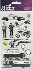 Sticko flat stickers POLICE OFFICERS & CARS theme 82914 FAST FREE ship!