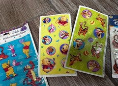 Lot Of 14 Vintage Winnie The Pooh Sticker Packs And Patches