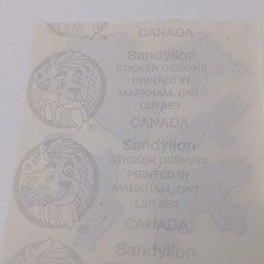 Vintage Sandylion Stickers Holographic Reflective Frogs 1990s 1 Module Realistic