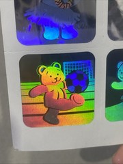 VINTAGE 80’S SANDYLION HOLOGRAPHIC TEDDDY BEAR STICKER SHEET