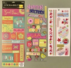 Lot of Girl Stickers! Hearts, Flowers… Paper Studio, Studio 112, Etc