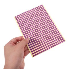 20 Sheets Decorative Dot Stickers Removable Colored Labels Sorting