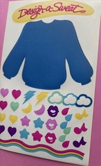 Vintage 80s Sandylion Design-A-Sweat Maxi Activity Sticker Sheet