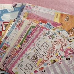 40 Large Kawaii Memo Sheets