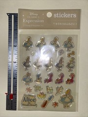 Vintage ALICE IN WONDERLAND Glittery Sticker Sheet RARE