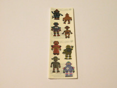 Mrs. Grossman’s Stickers Lot of 10 Strips~Robots~ 2011 Metallic Scrapbooking