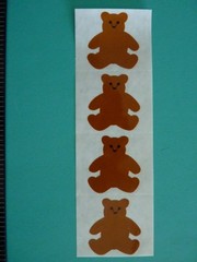 Vintage 1979 Mrs. Grossman’s Stickers TEDDY BEARS (4) Mods 2″ x 1.5″