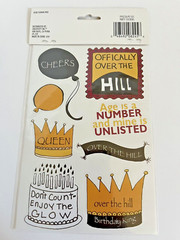 Over The Hill Happy Birthday Scrapbooking Stickers By Keepsake 2 SHEETS