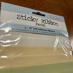 ColorBok Sticky Ribbon Pastel 6-18” Self-adhesive Ribbons New Seal