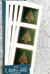 36 Fossler Christmas Seals Stickers Embossed Foil Holly Flower Tree Marian Heath