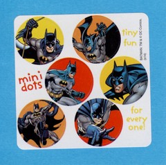 60 Assorted Mini Dot Stickers – Batman, Inside Out, Rachael Hale, Unicorn