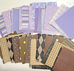 LOT 50 sheets 6 x 6 Mixed Scrapbook Paper & Cardstock Making junk journal supply
